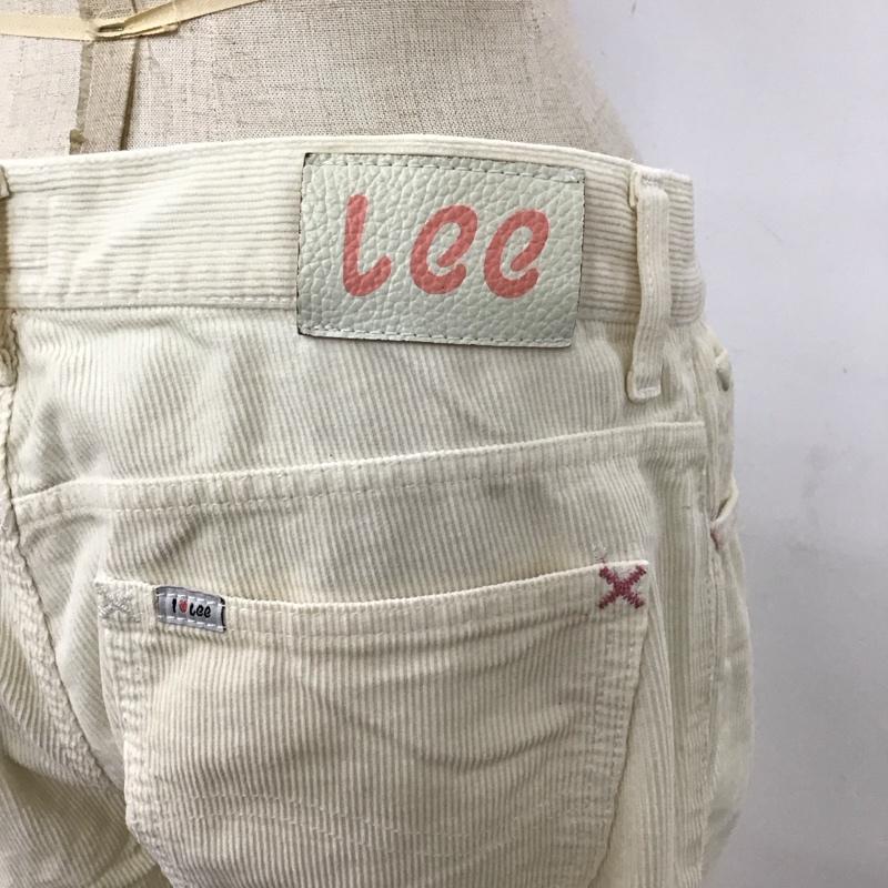 リー Lee パンツ デニム、ジーンズ コーデュロイパンツ スリムパンツ ストレートパンツ カジュアルパンツ earthmusic&ecology M 無地 白 / ホワイト /  レディース USED 古着 中古 10121670
