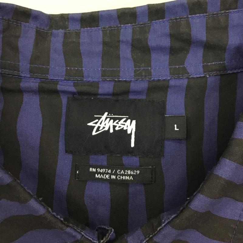 ステューシー STUSSY シャツ、ブラウス 長袖 長袖シャツ カラーシャツ プリントシャツ 長袖カットソー ストライプシャツ L プリント マルチカラー / マルチカラー /  メンズ USED 古着 中古 10121081