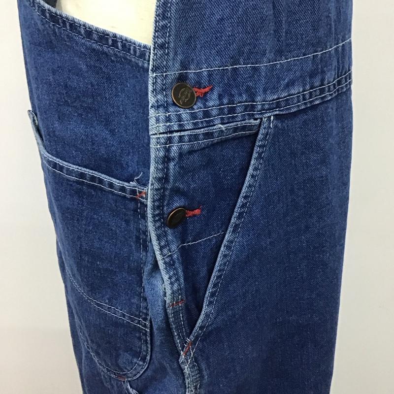 ディッキーズ Dickies サロペット・オーバーオール サロペット、オーバーオール デニム 8396SNB 42×32 ロゴ、文字 青 / ブルー /  メンズ USED 古着 中古 10112925