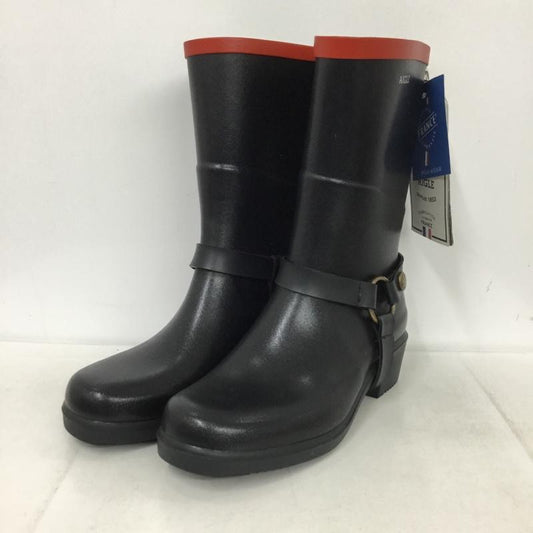 エーグル AIGLE 長靴、レインシューズ 長靴、レインシューズ ZZF8412 ミスジュリー ラバーブーツ 36 ロゴ、文字 紺 / ネイビー /  レディース USED 古着 中古 10135756