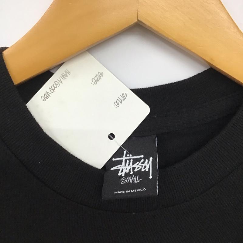 ステューシー STUSSY Tシャツ 半袖 半袖カットソー プリントTシャツ クルーネックカットソー S プリント 黒 / ブラック /  メンズ USED 古着 中古 10134056