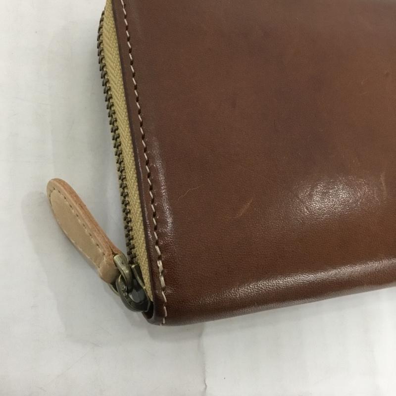 古着 USED 財布 長財布 A.J.L 栃木レザー ラウンドファスナー 無地 茶 / ブラウン /  メンズ USED 古着 中古 10123645