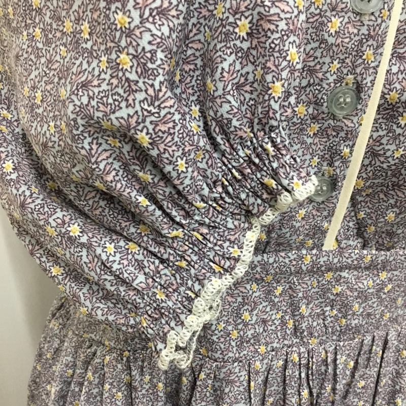 レイカズン Ray Cassin ワンピース ロングスカート 513-627510 Vネックパイピング花柄ワンピース 半袖ロングワンピース FREE プリント マルチカラー / マルチカラー /  レディース USED 古着 中古 10115803