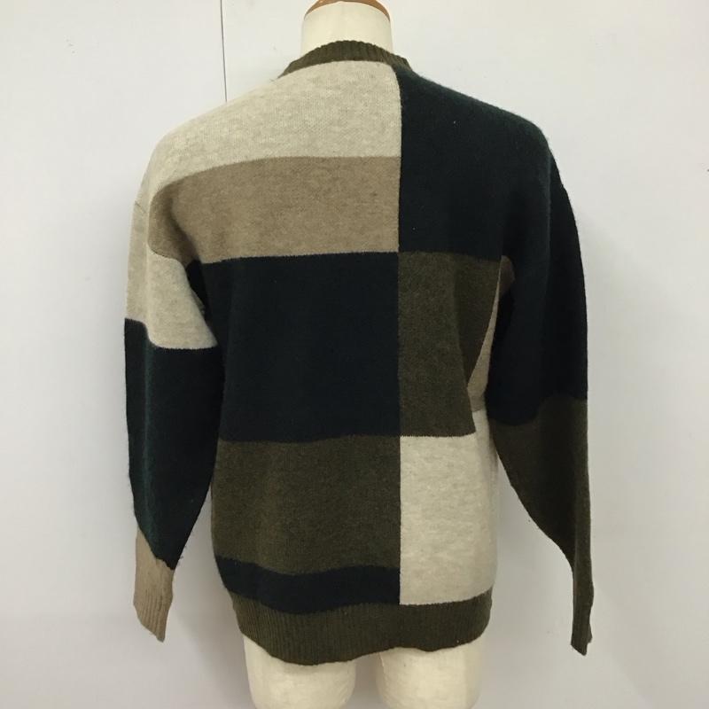 ザラ ZARA ニット、セーター 長袖 長袖ニットカットソー ニット セーター クルーネックニット M プリント マルチカラー / マルチカラー /  メンズ USED 古着 中古 10118302