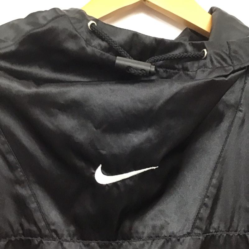 ナイキ NIKE ジャケット、上着 ジャンパー、ブルゾン プルオーバージャケットパーカー アウター ナイロンジャケット L ロゴ、文字 黒 / ブラック /  メンズ USED 古着 中古 10142873