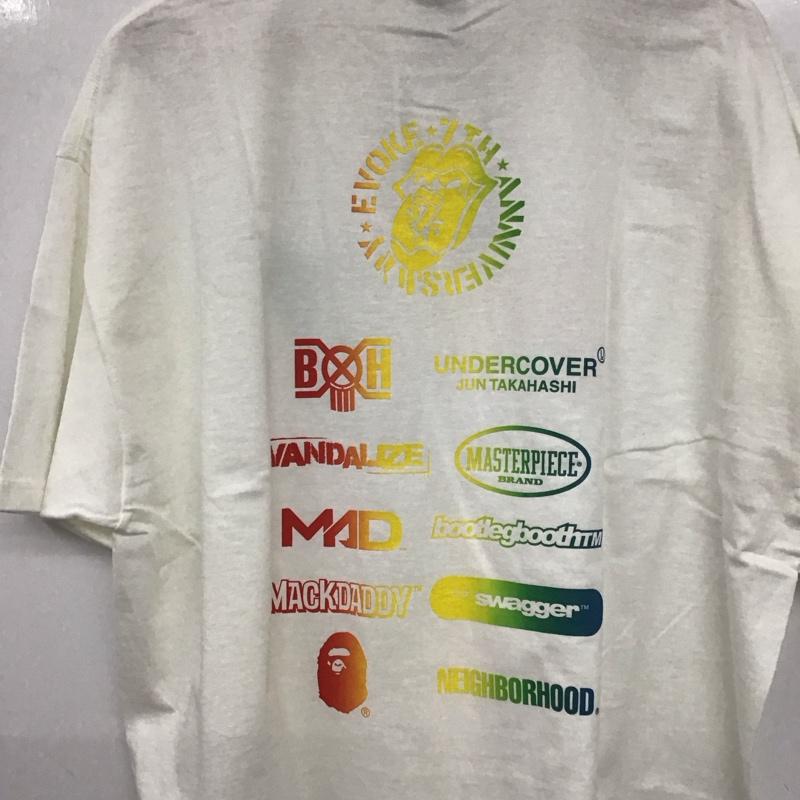 イウ゛ォーク EVOKE Tシャツ 半袖 半袖カットソー プリントTシャツ クルーネックカットソー XL プリント 白 / ホワイト /  メンズ USED 古着 中古 10148380
