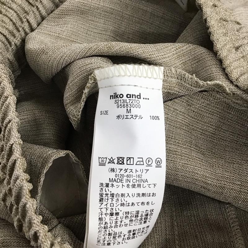 ニコアンド niko and... パンツ スラックス S213IL72TO ワイドイージーパンツ M 無地 茶 / ブラウン /  レディース USED 古着 中古 10133512