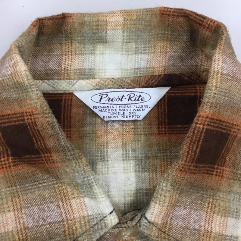 古着 USED シャツ、ブラウス 長袖 Prest-Rite　70s　ネルシャツ チェック マルチカラー / マルチカラー /  メンズ USED 古着 中古 10111614