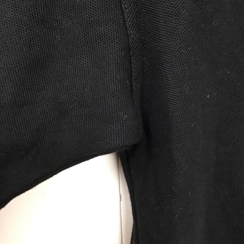 アディダス adidas ポロシャツ 長袖 半袖ポロシャツ 半袖カットソー カラーシャツ L ロゴ、文字 黒 / ブラック /  メンズ USED 古着 中古 10130638