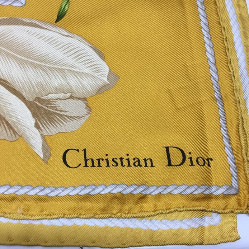 クリスチャンディオール Christian Dior ファッション小物 スカーフ、ポケットチーフ 大判 シルク イタリア製 総柄 マルチカラー / マルチカラー /  レディース USED 古着 中古 10113529