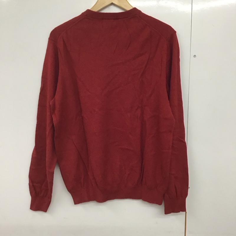 ブルックスブラザーズ BROOKS BROTHERS ニット、セーター 長袖 長袖ニットカットソー クルーネック セーター S 無地 赤 / レッド /  メンズ USED 古着 中古 10140969