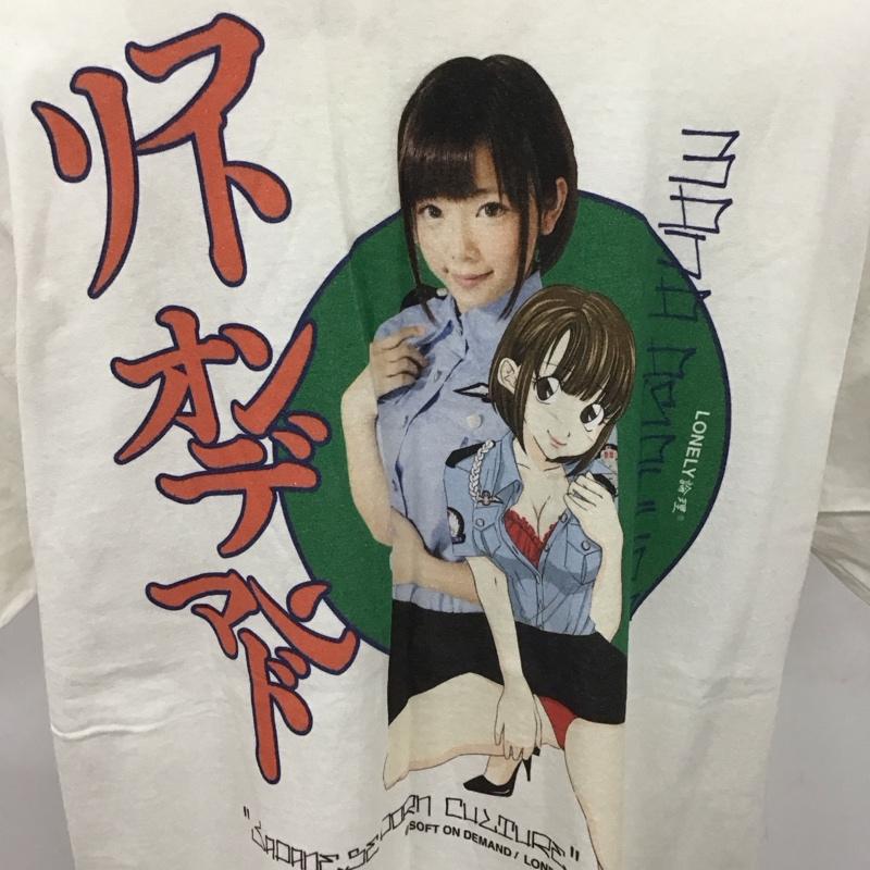 ロンリー LONELY論理 Tシャツ 半袖 半袖カットソー プリントTシャツ クルーネックカットソー XL ロゴ、文字 白 / ホワイト /  メンズ USED 古着 中古 10113909