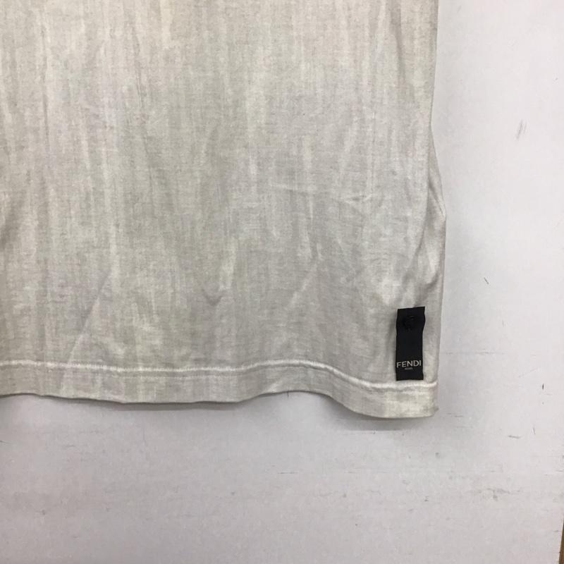 フェンディ FENDI Tシャツ 半袖 fy0626 a5ca モンスター 半袖 カットソー TRY 44 ロゴ、文字 白 / ホワイト / X 灰 / グレー / X アイボリー / アイボリー /  メンズ USED 古着 中古 10150735