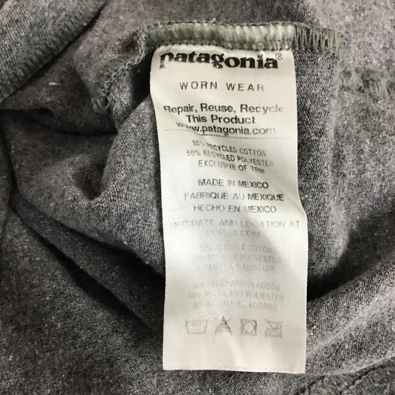 パタゴニア patagonia カットソー 長袖 長袖カットソー クルーネックカットソー ロングスリーブカットソー プリントTシャツ M ロゴ、文字 灰 / グレー /  メンズ USED 古着 中古 10120319