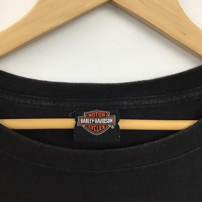 ハーレーダビッドソン Harley-Davidson カットソー 長袖 長袖カットソー プリントカットソー クルーネック 2014 プリント ダークグレー / ダークグレー /  メンズ USED 古着 中古 10150876