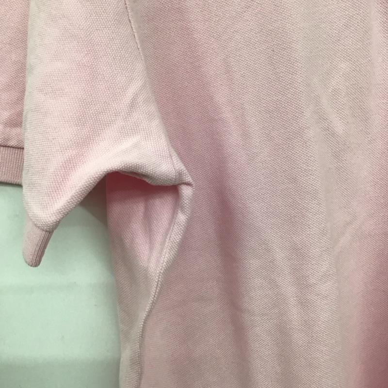 ポロバイラルフローレン Polo by RALPH LAUREN ポロシャツ 半袖 半袖 L ロゴ、文字 桃 / ピンク /  メンズ USED 古着 中古 10141471