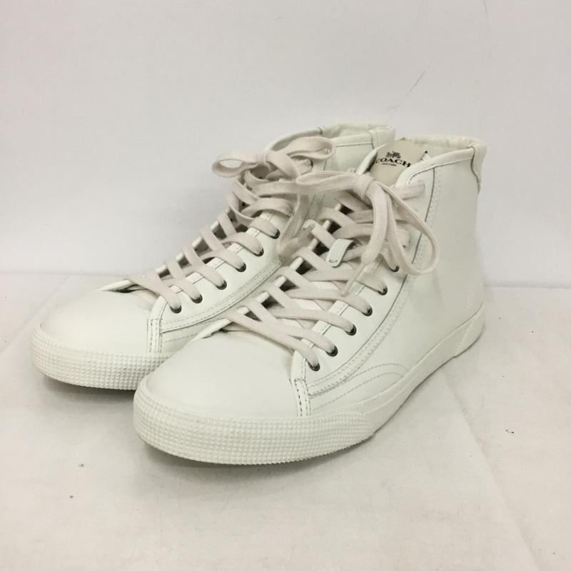 コーチ COACH スニーカー スニーカー FG4398 ハイカット EU43 無地 白 / ホワイト /  メンズ USED 古着 中古 10141584