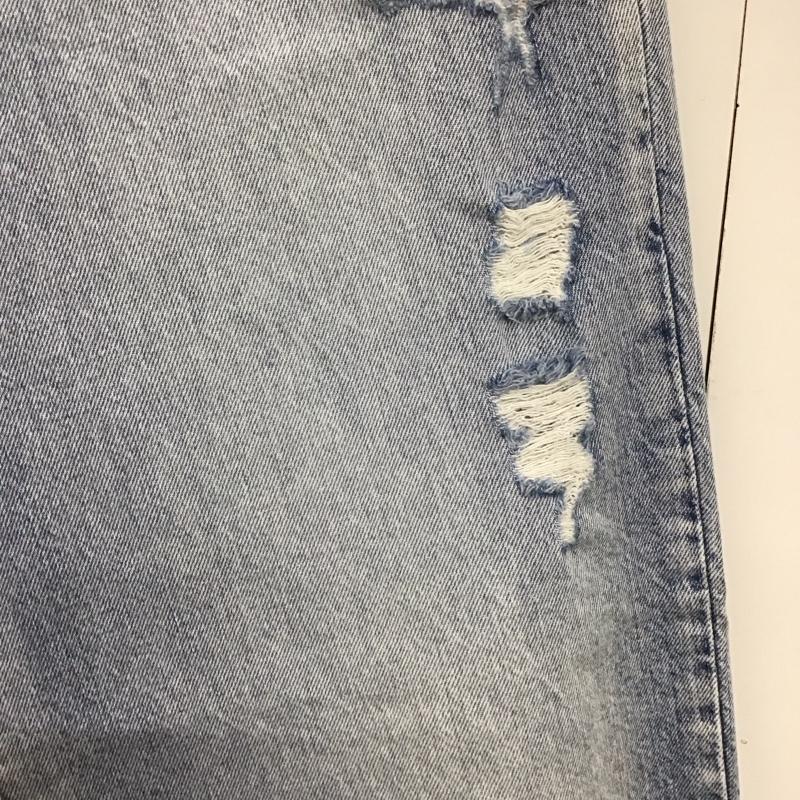 ローリーズファーム LOWRYS FARM パンツ デニム、ジーンズ デニムパンツ ワイドパンツ カジュアルパンツ L 無地 インディゴ / インディゴ /  レディース USED 古着 中古 10142460