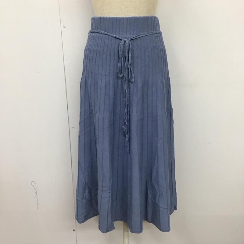 ミラオーウェン Mila Owen スカート ひざ丈スカート FREE 無地 青 / ブルー /  レディース USED 古着 中古 10121358