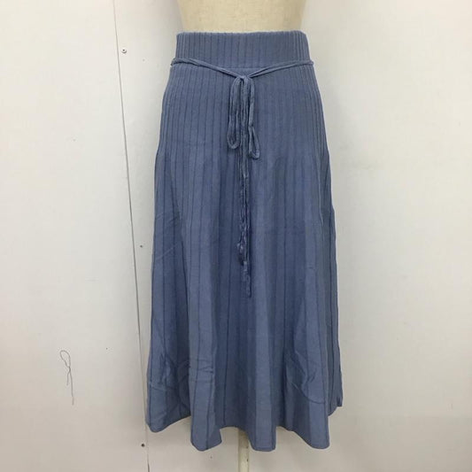 ミラオーウェン Mila Owen スカート ひざ丈スカート FREE 無地 青 / ブルー /  レディース USED 古着 中古 10121358