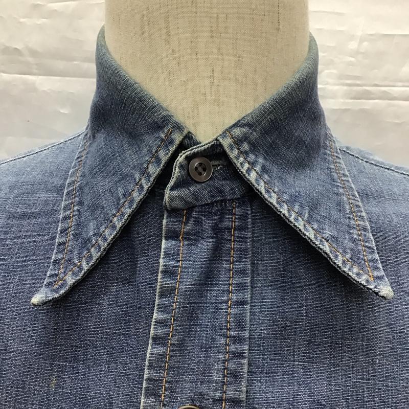 リーバイス Levi s シャツ、ブラウス 長袖 70s　オレンジタブ　デニムシャツ　長袖シャツ S 無地 インディゴ / インディゴ /  メンズ USED 古着 中古 10116189