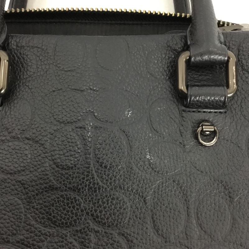 コーチ COACH トートバッグ トートバッグ C0244 ゴッサム ブリーフ シグネチャー レザー ビジネスバッグ 総柄 黒 / ブラック /  メンズ USED 古着 中古 10148752