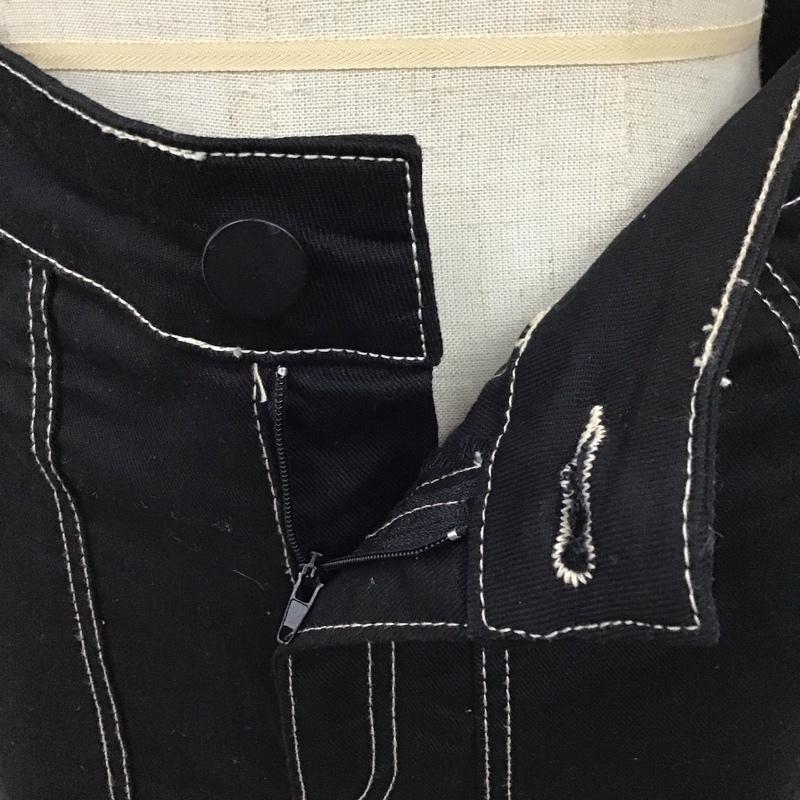 ザラ ZARA スカート ロングスカート 前スリット タイト ストレッチ XS 無地 黒 / ブラック /  レディース USED 古着 中古 10118458