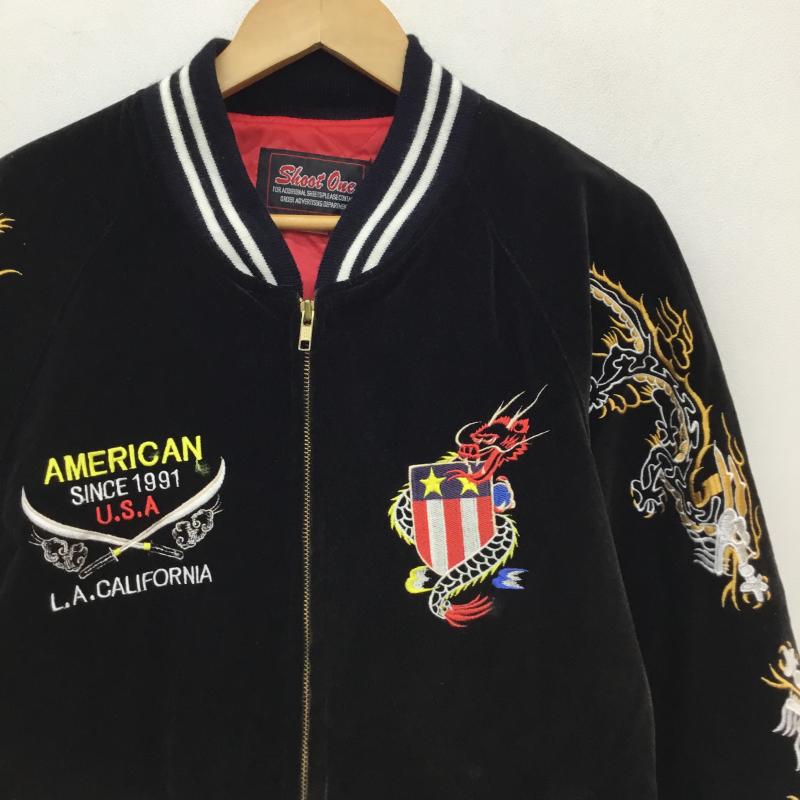ユーズドクロージング used clothes ジャケット、上着 ジャケット、ブレザー Shoot One L 刺繍 黒 / ブラック /  メンズ USED 古着 中古 10138702