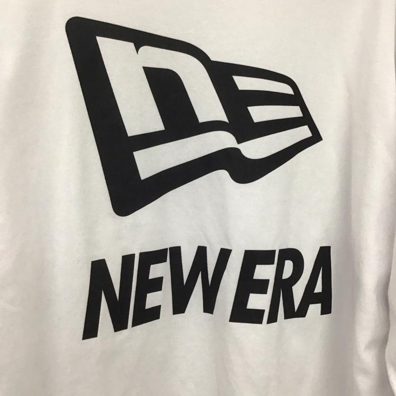ニューエラ NEW ERA カットソー 長袖 長袖カットソー プリントカットソー クルーネック L ロゴ、文字 白 / ホワイト /  メンズ USED 古着 中古 10146553