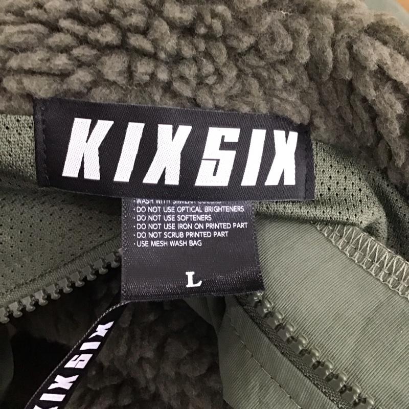 キックスシックス KIXSIX ジャケット、上着 ジャケット、ブレザー ボアジャケット フリースジャケット L ロゴ、文字 カーキ / カーキ /  メンズ USED 古着 中古 10121315
