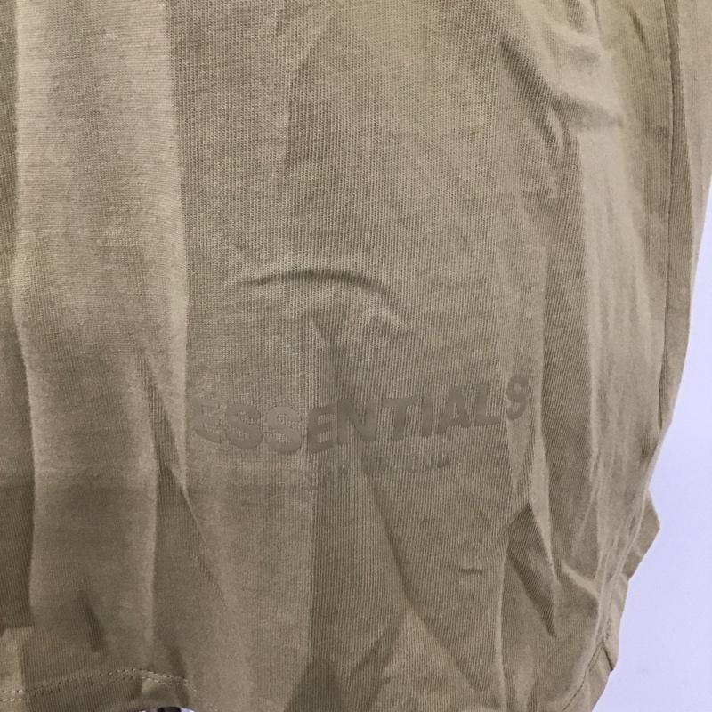 エッセンシャルズ ESSENTIALS Tシャツ 半袖 半袖カットソー プリントTシャツ クルーネックカットソー S ロゴ、文字 ベージュ / ベージュ /  メンズ USED 古着 中古 10115935