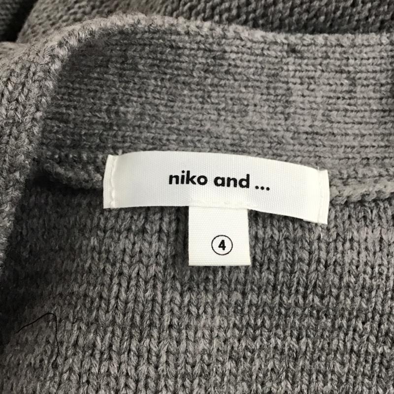 ニコアンド niko and... カーディガン 長袖 ST66TE02SB Vネック L  灰 / グレー /  レディース USED 古着 中古 10120583