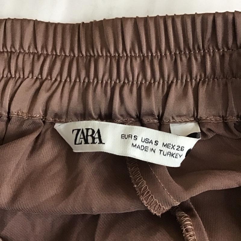 ザラ ZARA スカート ロングスカート ロングスカート フレアスカート カジュアルスカート S 無地 茶 / ブラウン /  レディース USED 古着 中古 10116420