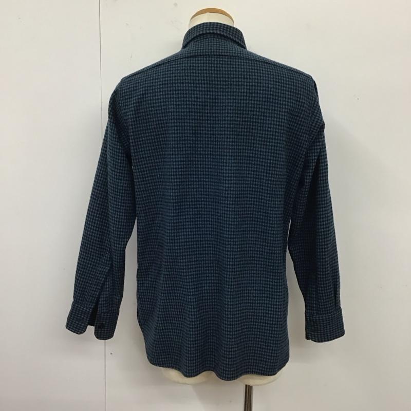 ウールリッチ WOOLRICH シャツ、ブラウス 長袖 長袖シャツ カラーシャツ ポケットシャツ 長袖カットソー チェックシャツ L チェック 黒 / ブラック / X 青 / ブルー /  メンズ USED 古着 中古 10123972