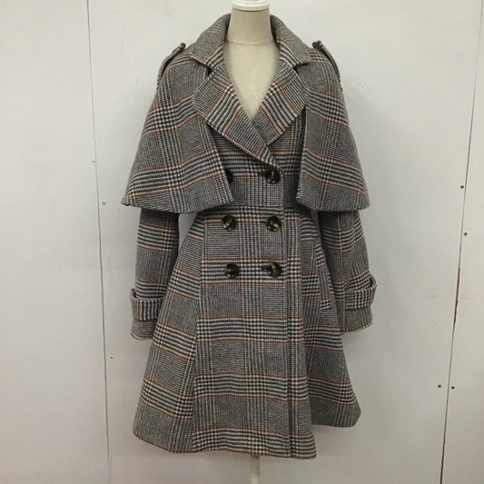 ティティーアンドコー titty&Co. コート コート一般 082-631-208 ピーコート ロングコート アウター M チェック マルチカラー / マルチカラー /  レディース USED 古着 中古 10109946