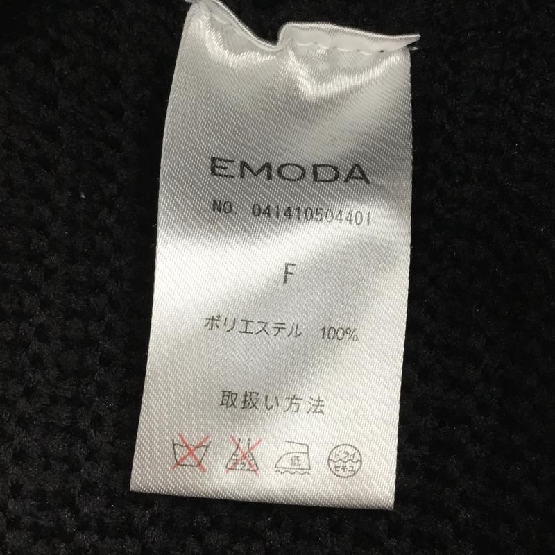 エモダ EMODA ニット、セーター 長袖 FREE 無地 黒 / ブラック /  レディース USED 古着 中古 10137909
