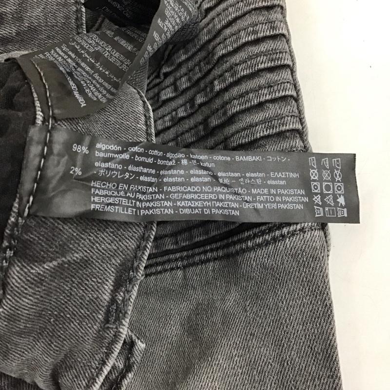 ザラメン ZARA MAN パンツ デニム、ジーンズ デニムパンツ スリムパンツ カジュアルパンツ ストレッチパンツ 36 ダメージ加工 ダークグレー / ダークグレー /  メンズ USED 古着 中古 10149738