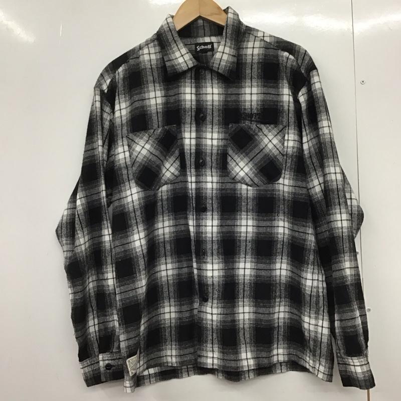 ショット schott シャツ、ブラウス 長袖 長袖シャツ チェックシャツ カラーシャツ L チェック マルチカラー / マルチカラー /  メンズ USED 古着 中古 10146219