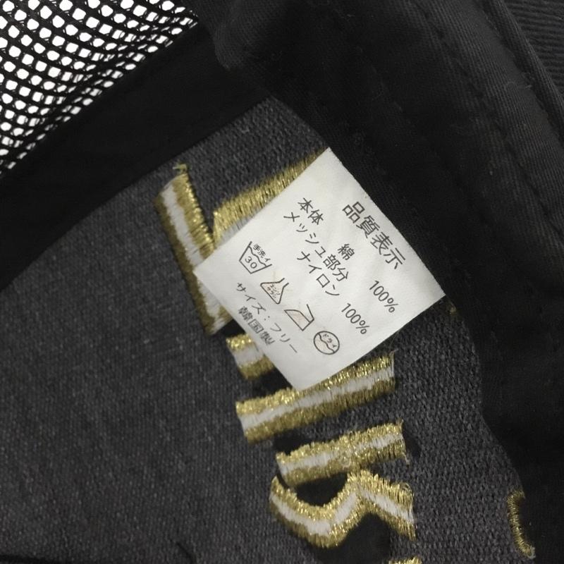 スラッシャー THRASHER 帽子 キャップ メッシュキャップ FREE ロゴ、文字 黒 / ブラック / X 金 / ゴールド /  メンズ USED 古着 中古 10140432