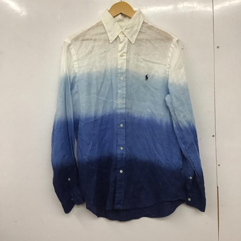 ラルフローレン RALPHLAUREN シャツ、ブラウス 長袖 長袖シャツ 無地シャツ カラーシャツ ボタンダウンシャツ M ロゴ、文字 水色 / ライトブルー /  メンズ USED 古着 中古 10137971
