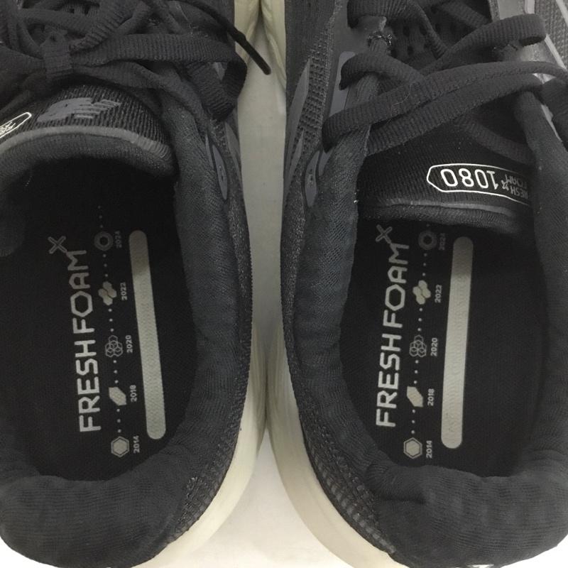 ニューバランス New Balance スニーカー スニーカー M1080B14 FRESH FOAM X 1080 28.5cm 28.5cm ロゴ、文字 黒 / ブラック / X 白 / ホワイト /  メンズ USED 古着 中古 10141609