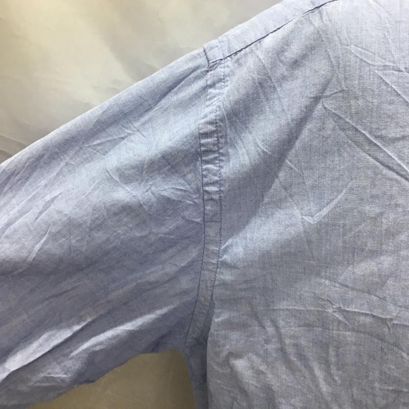 トミーヒルフィガー TOMMY HILFIGER シャツ、ブラウス 長袖 長袖シャツ カラーシャツ ポケットシャツ 長袖カットソー ボタンダウンシャツ XL ロゴ、文字 青 / ブルー /  メンズ USED 古着 中古 10118549