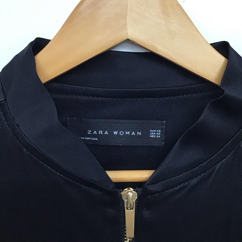 ザラウーマン ZARA WOMAN ジャケット、上着 ジャンパー、ブルゾン 刺繍 XS 刺繍 黒 / ブラック /  レディース USED 古着 中古 10150477