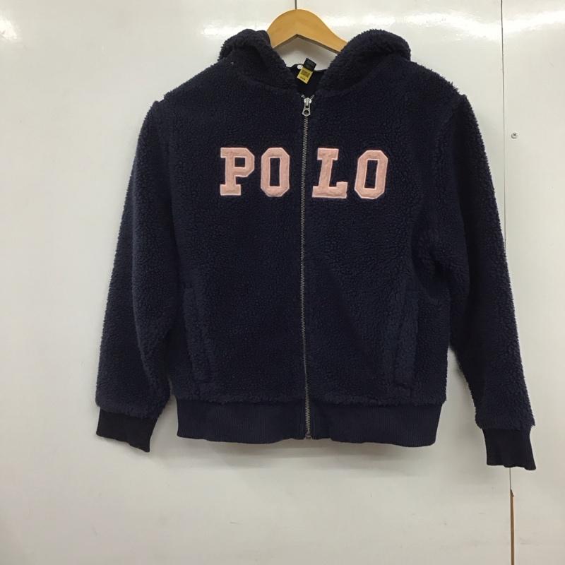 ポロラルフローレン POLO RALPH LAUREN パーカー 長袖 ジップアップパーカー 長袖パーカー ボアカジュアルジャケット XL ロゴ、文字 紺 / ネイビー /  ガールズ USED 古着 中古 10145067
