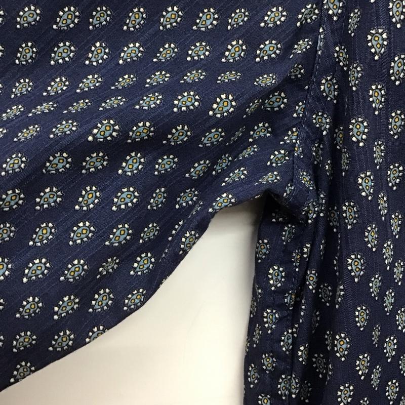 ファクト fuct シャツ、ブラウス 長袖 長袖シャツ 総柄シャツ カラーシャツ XL プリント 紺 / ネイビー /  メンズ USED 古着 中古 10145266