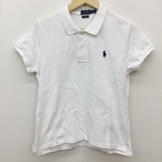 ポロラルフローレン POLO RALPH LAUREN カットソー 半袖 ポロシャツ M ロゴ、文字 白 / ホワイト /  レディース USED 古着 中古 10135644
