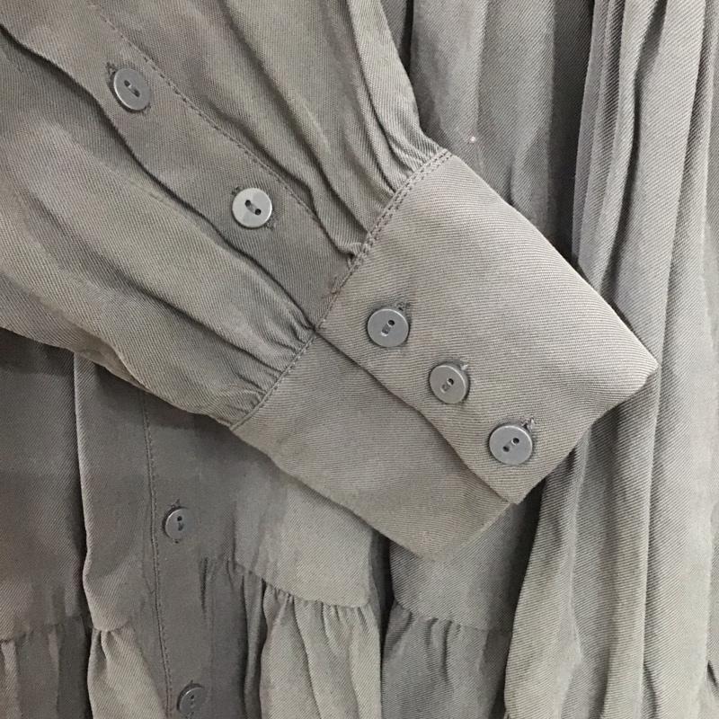 ザラ ZARA ワンピース ミニスカート L 無地 チャコールグレー / チャコールグレー /  レディース USED 古着 中古 10139920