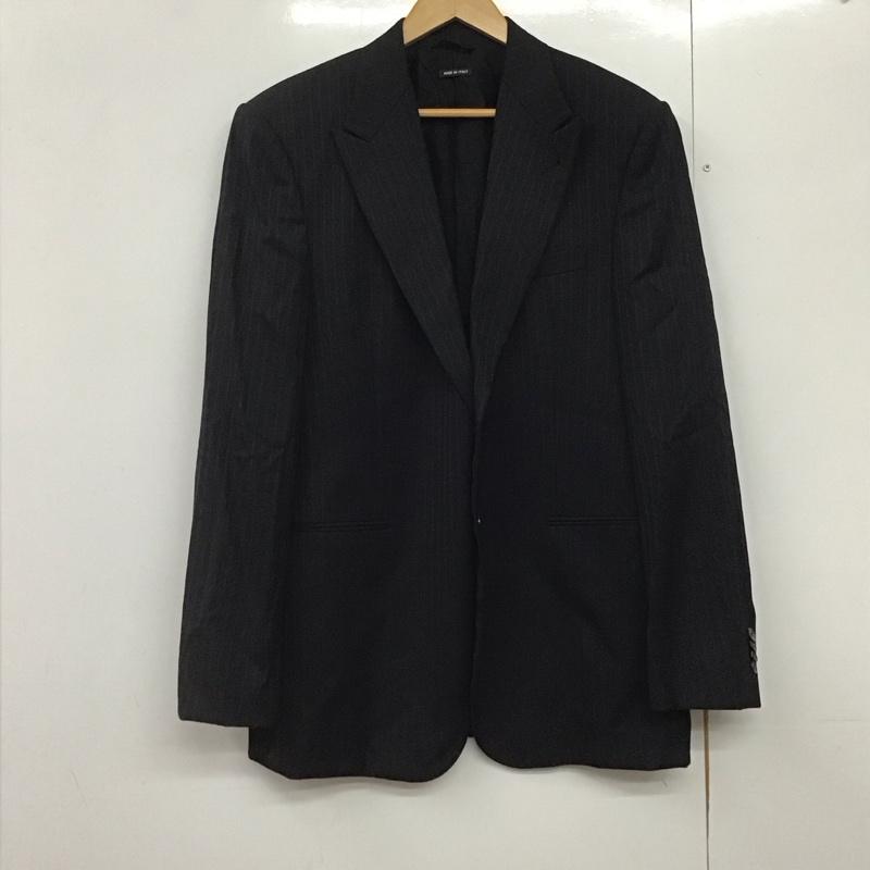 ジョルジオアルマーニ GIORGIO ARMANI ジャケット、上着 ジャケット、ブレザー カジュアルジャケット アウター カラージャケット ストライプ 黒 / ブラック /  メンズ USED 古着 中古 10144511