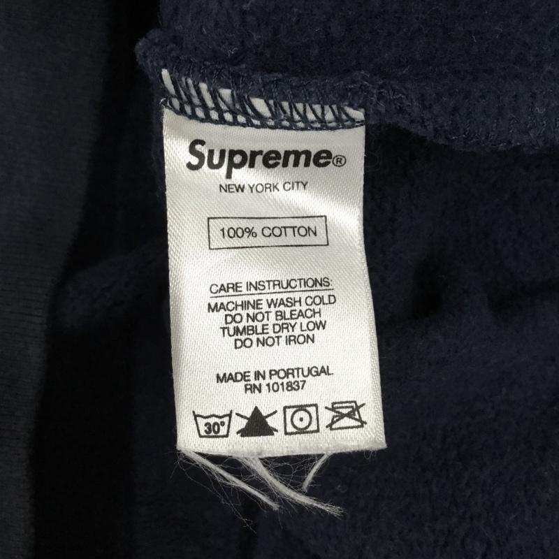 シュプリーム Supreme パーカー 長袖 Flowers Hooded Sweatshirt L 無地 紺 / ネイビー /  メンズ USED 古着 中古 10113437