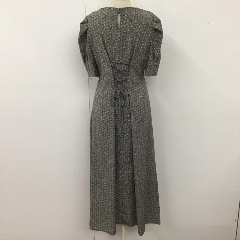 スナイデル SNIDEL ワンピース ロングスカート 半袖ロングワンピース 総柄 花柄 フレアスカート 0 総柄 灰 / グレー /  レディース USED 古着 中古 10113033